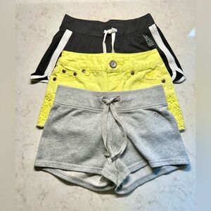 JUSTICE, SET/3, GIRLS SHORTS. ALL SIZE 8